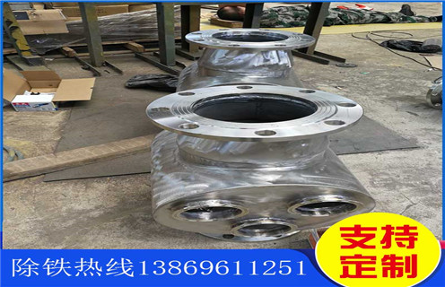 永磁管道除鐵器，永磁管道除鐵器Dn100價格 _遠力廣東管道式粉料永磁除鐵器12000高斯_可定製工作原理_安裝示意圖